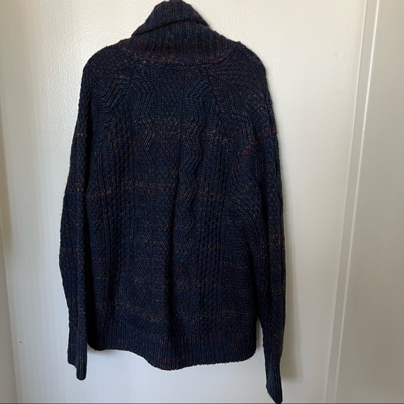 Lucky brand wool blend knit jacket zip and button closure space dye XXL - Picture 4 of 5